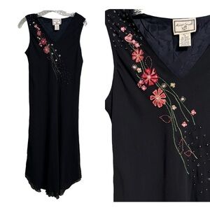 April Cornell Sz Sm Y2K Black Dress